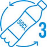 Number of 50 cl plastic bottles used to produce this recycled polyester product.